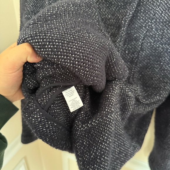 Navy Blue Pebbled Women’s LOFT Small Petite NWOT Peacot Heavyweight Winterwear - Picture 6 of 10